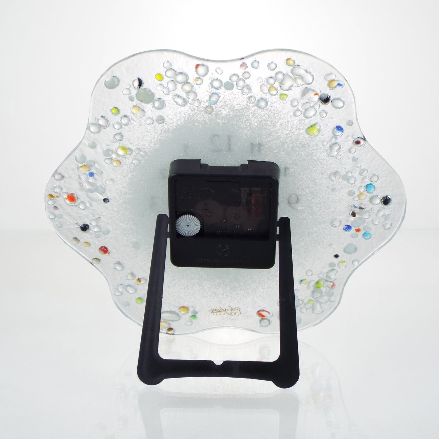 orologio-fiore-scrivania-cm-19-vetro-murano-murrine-decoro-gocce-veneziane-idea-regalo-cerimonia-bomboniera-sospiri-venezia-retro