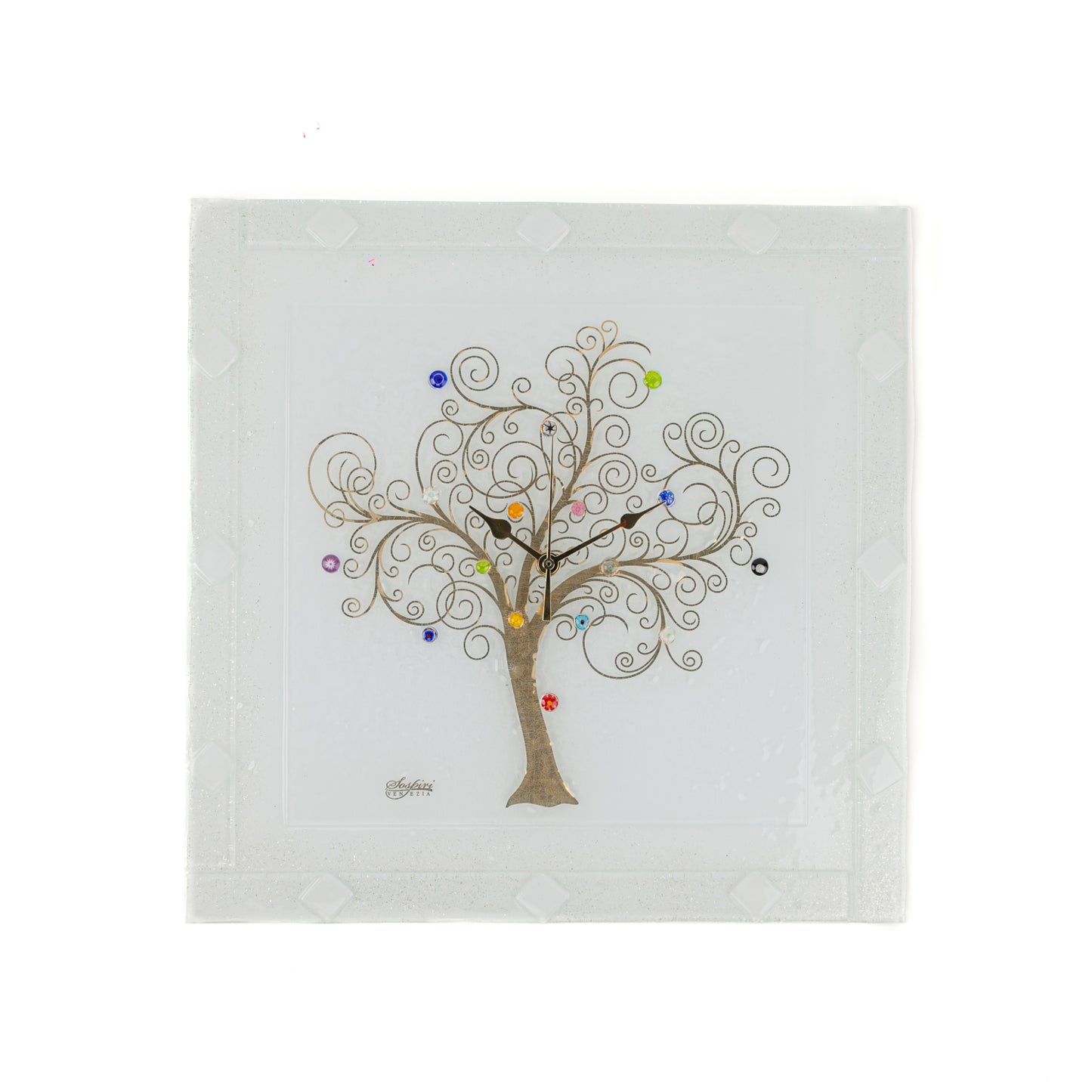orologio-parete-vetro-bianco-murano-murrine-oro-idea-regalo-cerimonia