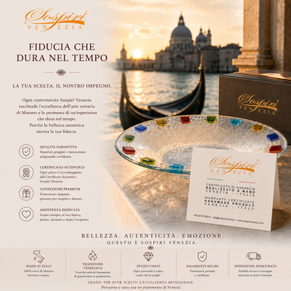 Piatto Rotondo Decorativo - Centrotavola Elegante Veneziano, Idea Regalo Design 28x28x5 cm