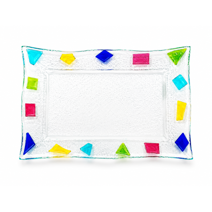 Vassoio Decorativo  Centrotavola Moderno Design Veneziano, Idea Regalo 30x20x3 cm