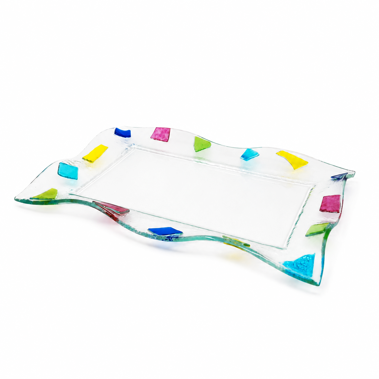 Vassoio Decorativo  Centrotavola Moderno Design Veneziano, Idea Regalo 30x20x3 cm