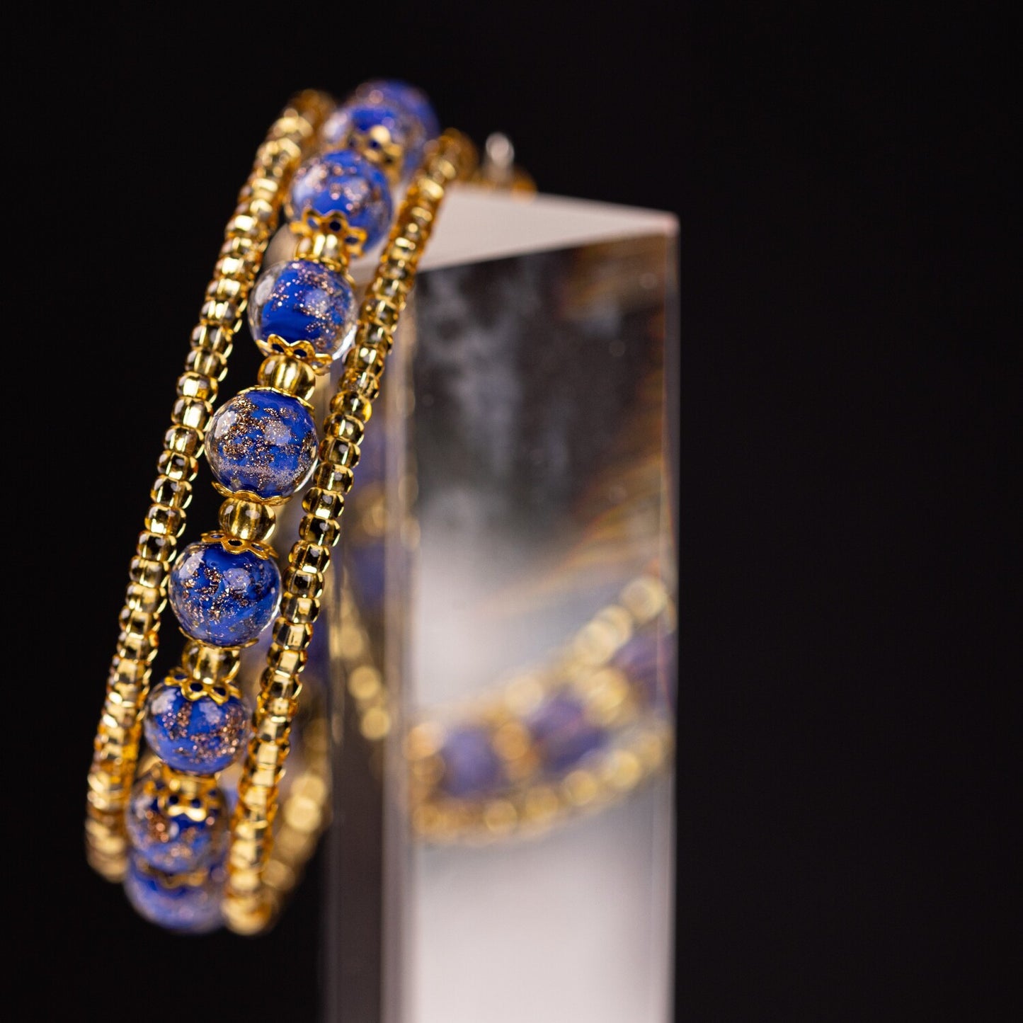 Bracciale REZZONICO in perle di vetro di Murano idea regalo fashion gioiello elegante
