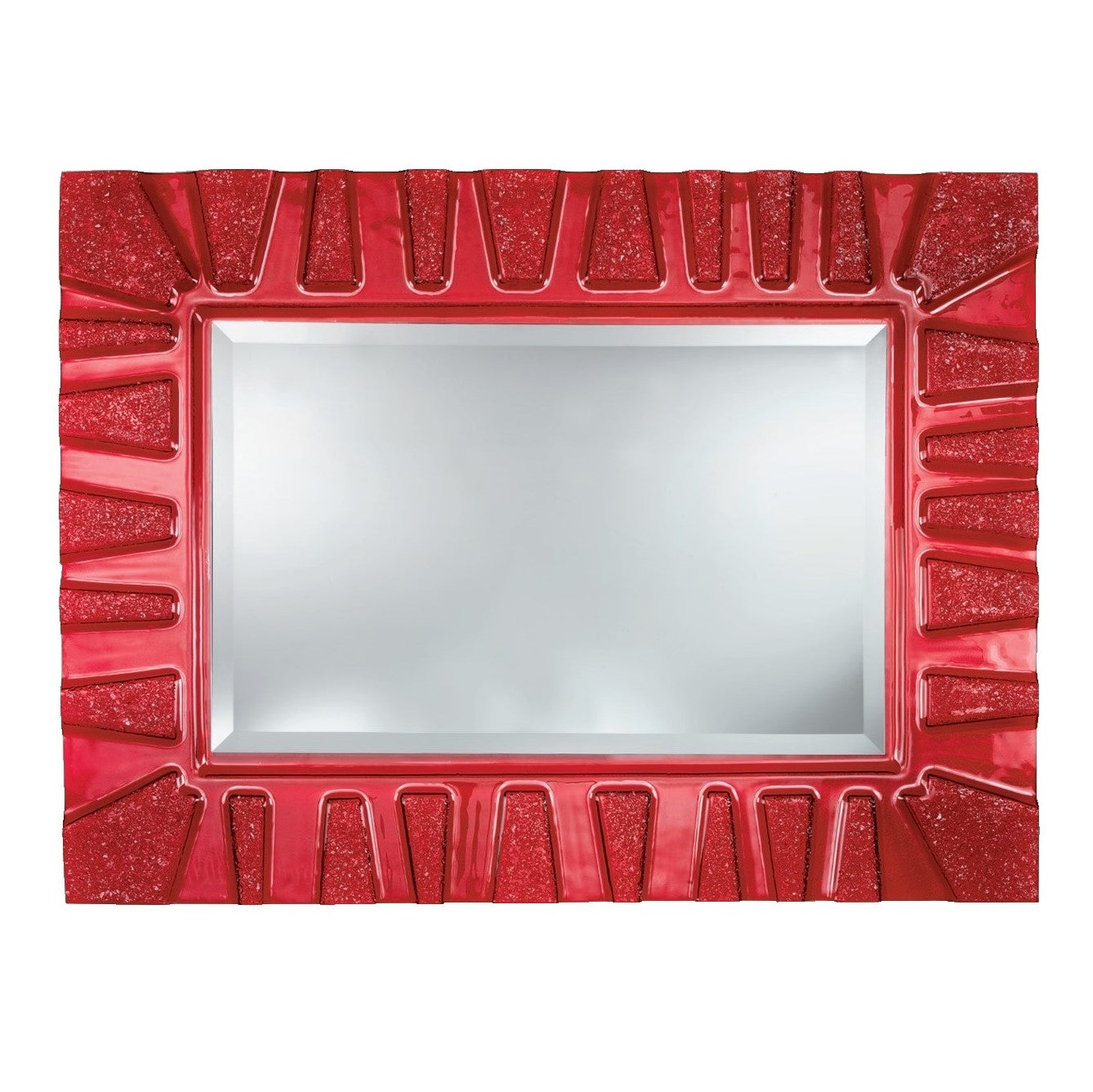 Specchiera da parete rettangolare in vetro Fusione decoro CAESAR cm. 80x60