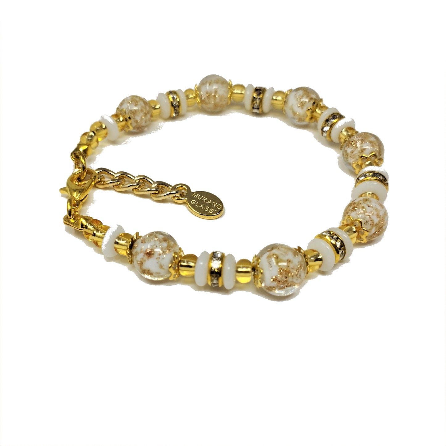 Bracciale SERENISSIMA in perle di vetro di Murano idea regalo fashion gioiello elegante