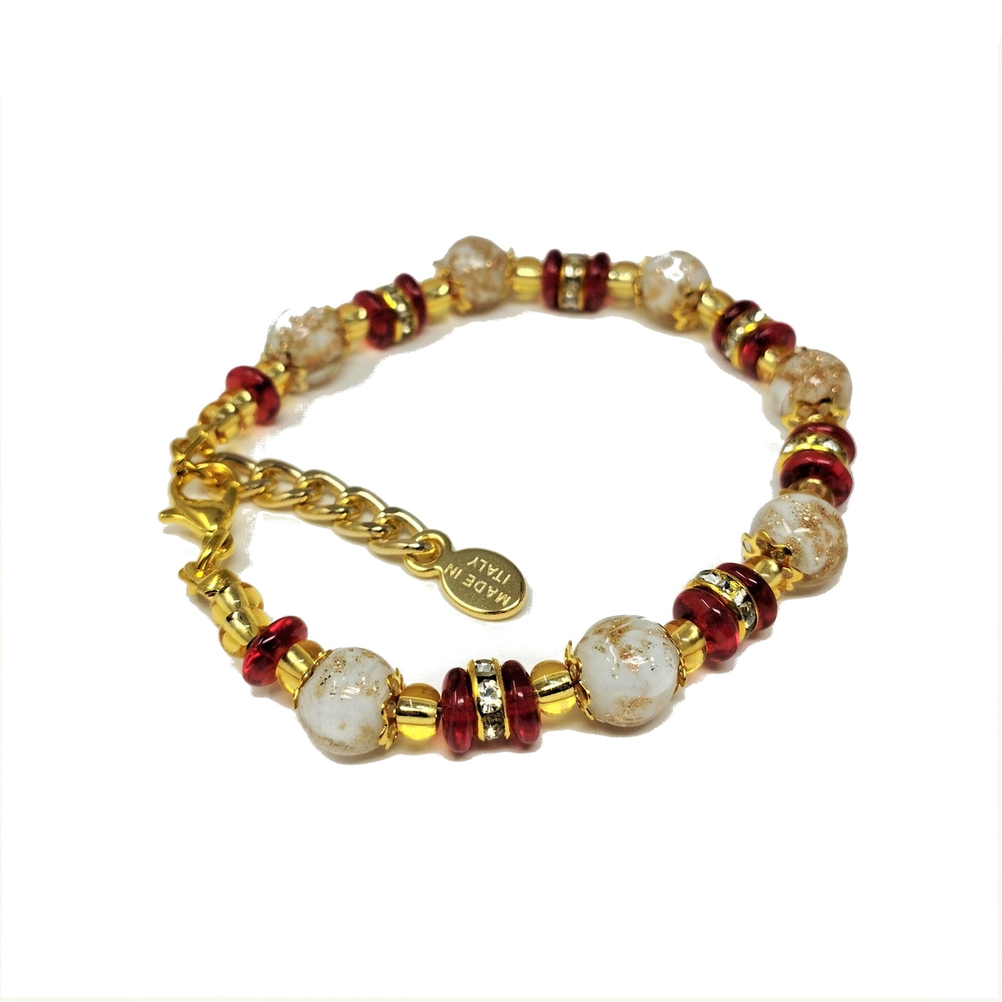Bracciale SERENISSIMA in perle di vetro di Murano idea regalo fashion gioiello elegante