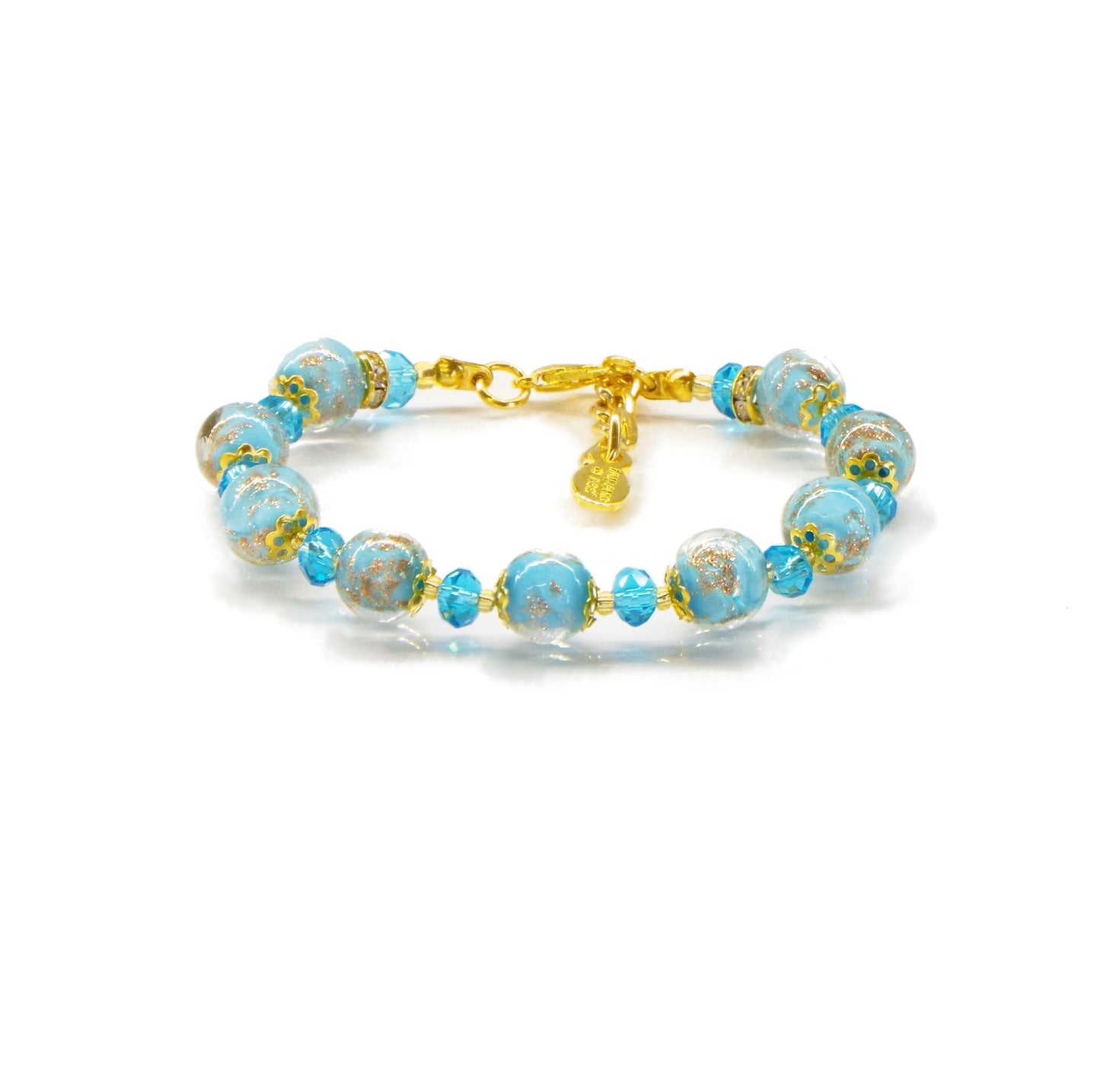 Bracciale ROSE in perle di vetro di Murano idea regalo fashion gioiello elegante