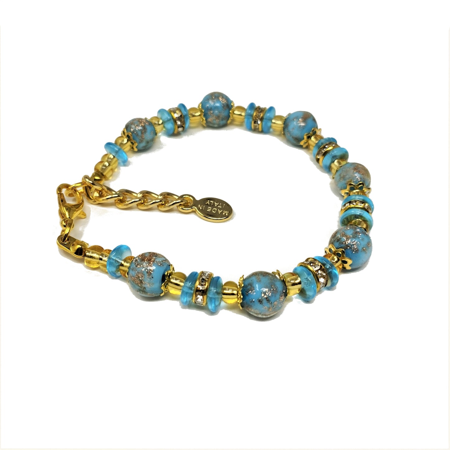 Bracciale SERENISSIMA in perle di vetro di Murano idea regalo fashion gioiello elegante