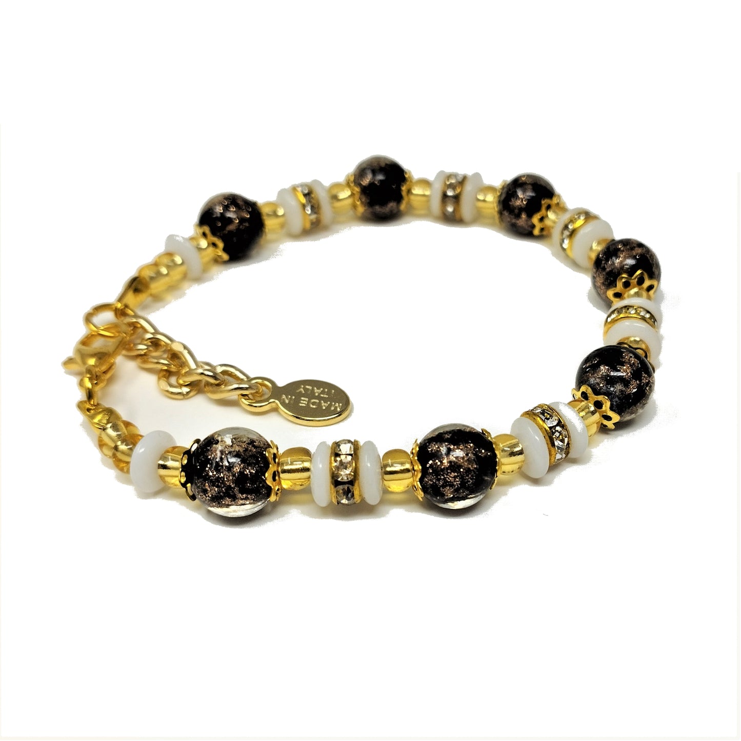 Bracciale SERENISSIMA in perle di vetro di Murano idea regalo fashion gioiello elegante