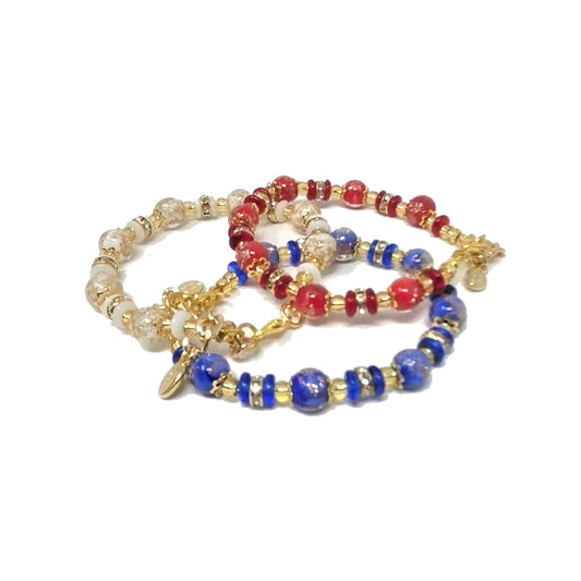 Bracciale SERENISSIMA in perle di vetro di Murano idea regalo fashion gioiello elegante