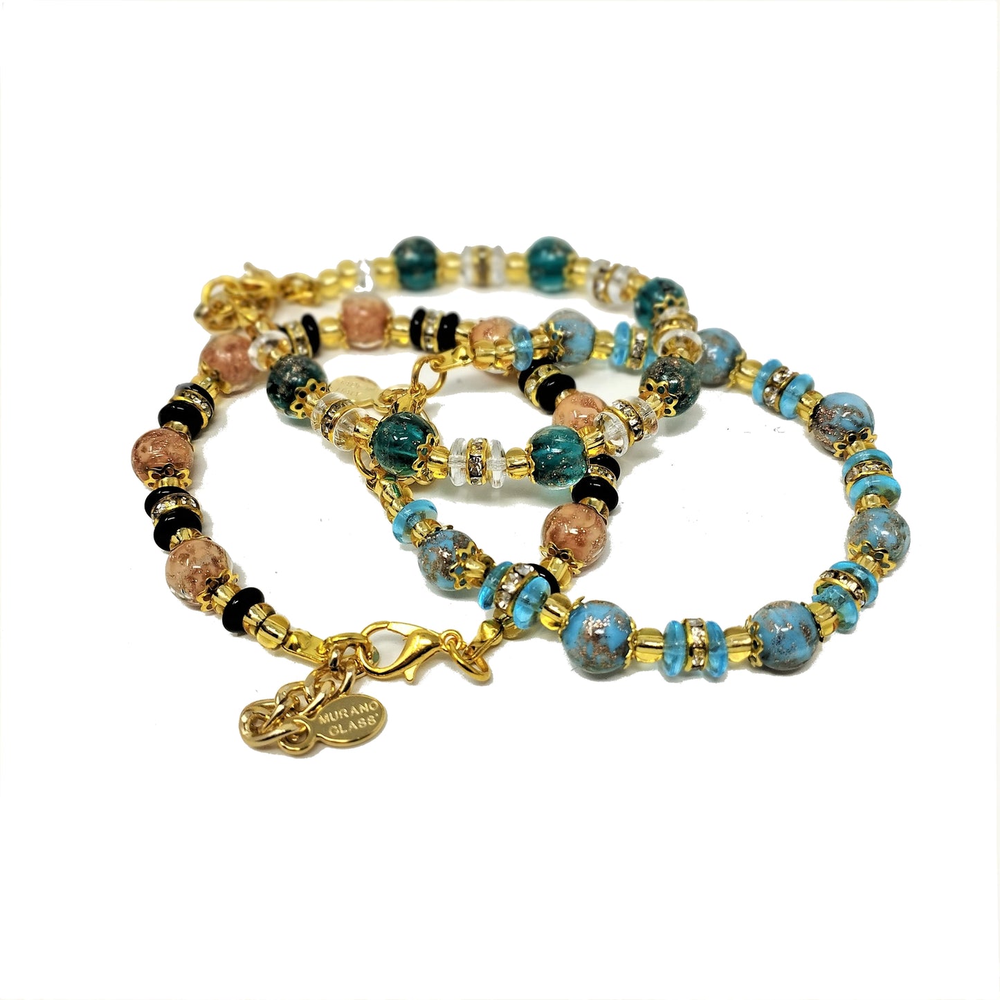 Bracciale SERENISSIMA in perle di vetro di Murano idea regalo fashion gioiello elegante