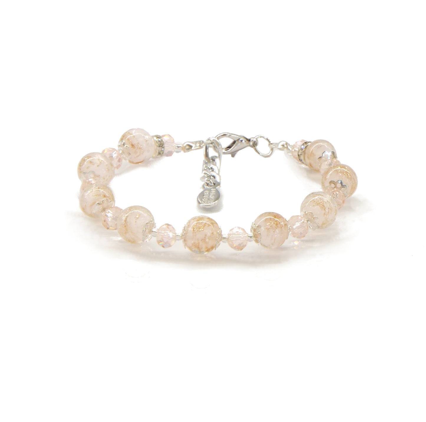 Bracciale ROSE in perle di vetro di Murano idea regalo fashion gioiello elegante