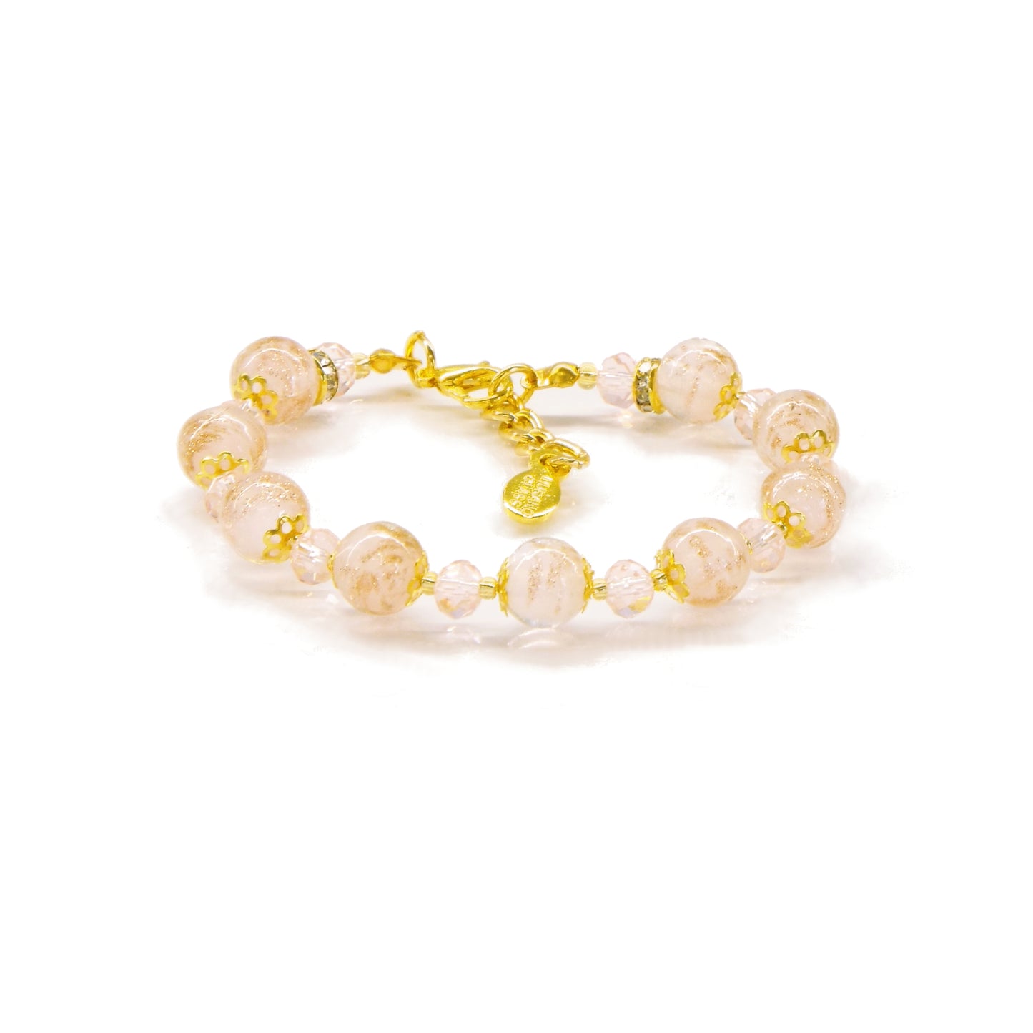 Bracciale ROSE in perle di vetro di Murano idea regalo fashion gioiello elegante
