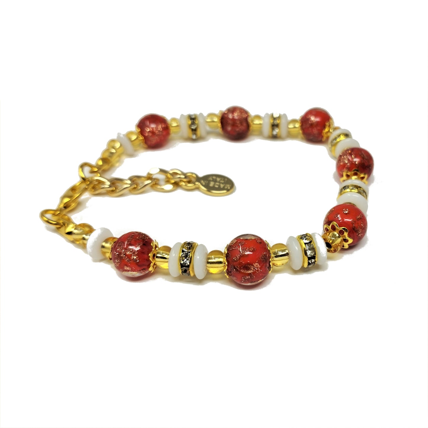 Bracciale SERENISSIMA in perle di vetro di Murano idea regalo fashion gioiello elegante