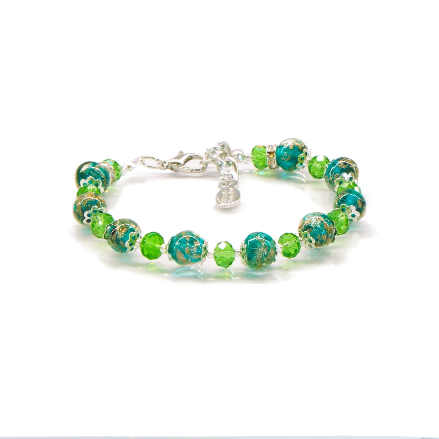 Bracciale ROSE in perle di vetro di Murano idea regalo fashion gioiello elegante