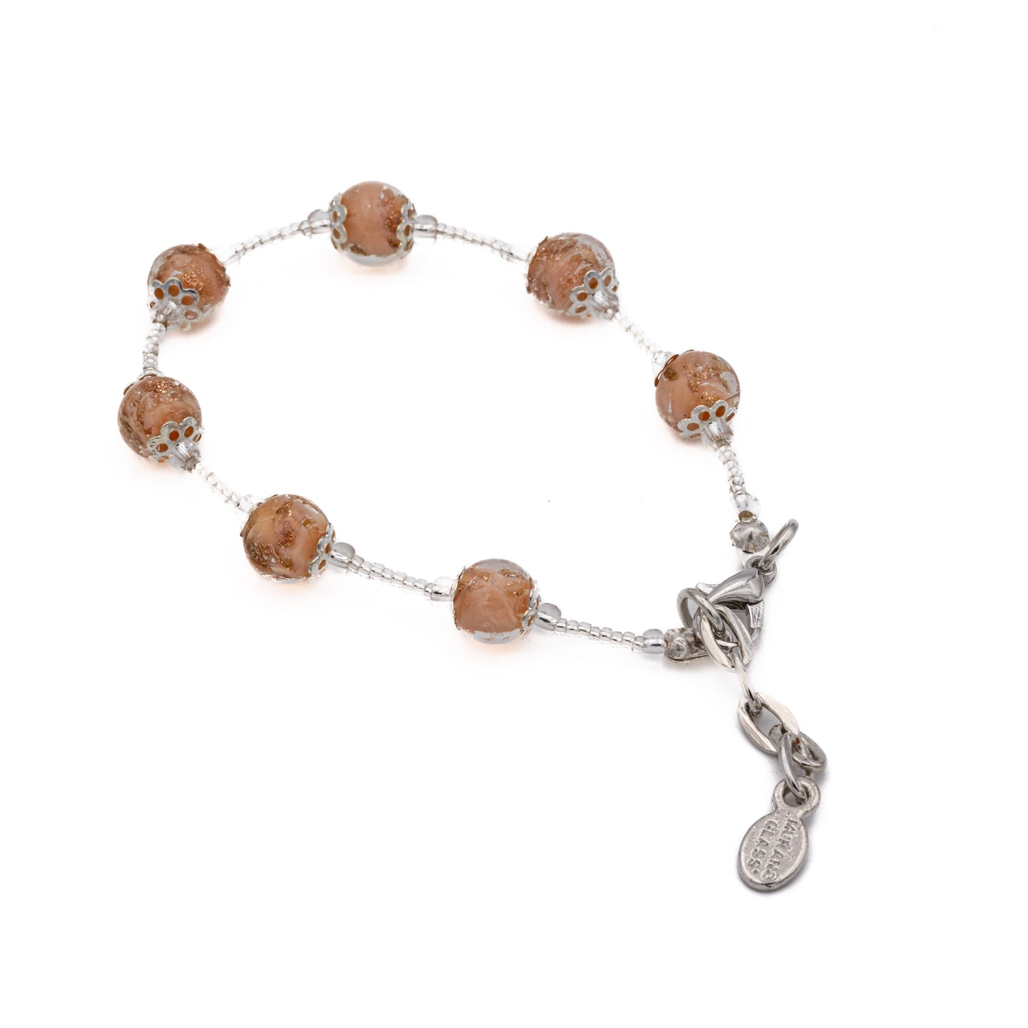 Bracciale VICKY in perle di vetro di Murano idea regalo fashion gioiello elegante