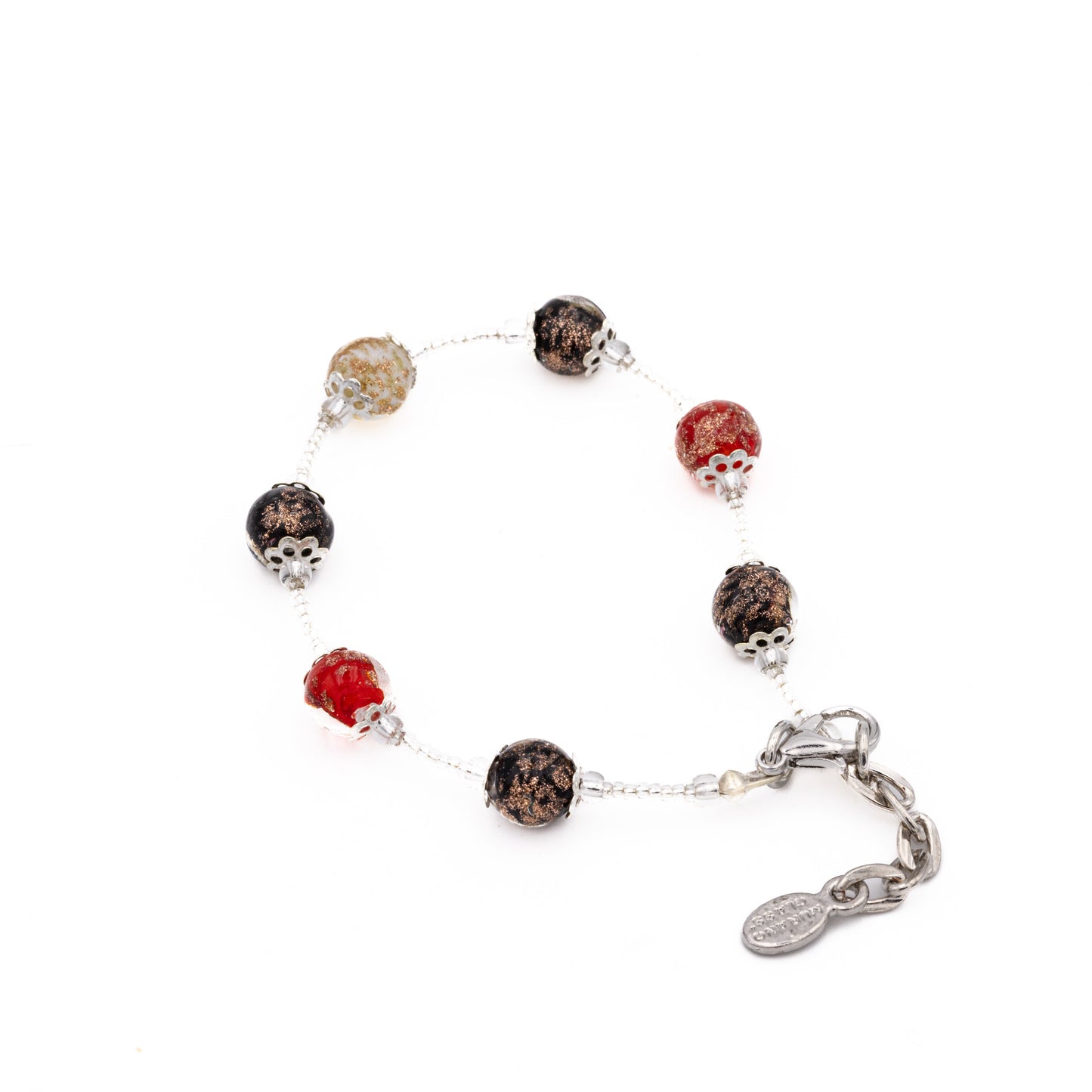 Bracciale VICKY in perle di vetro di Murano idea regalo fashion gioiello elegante