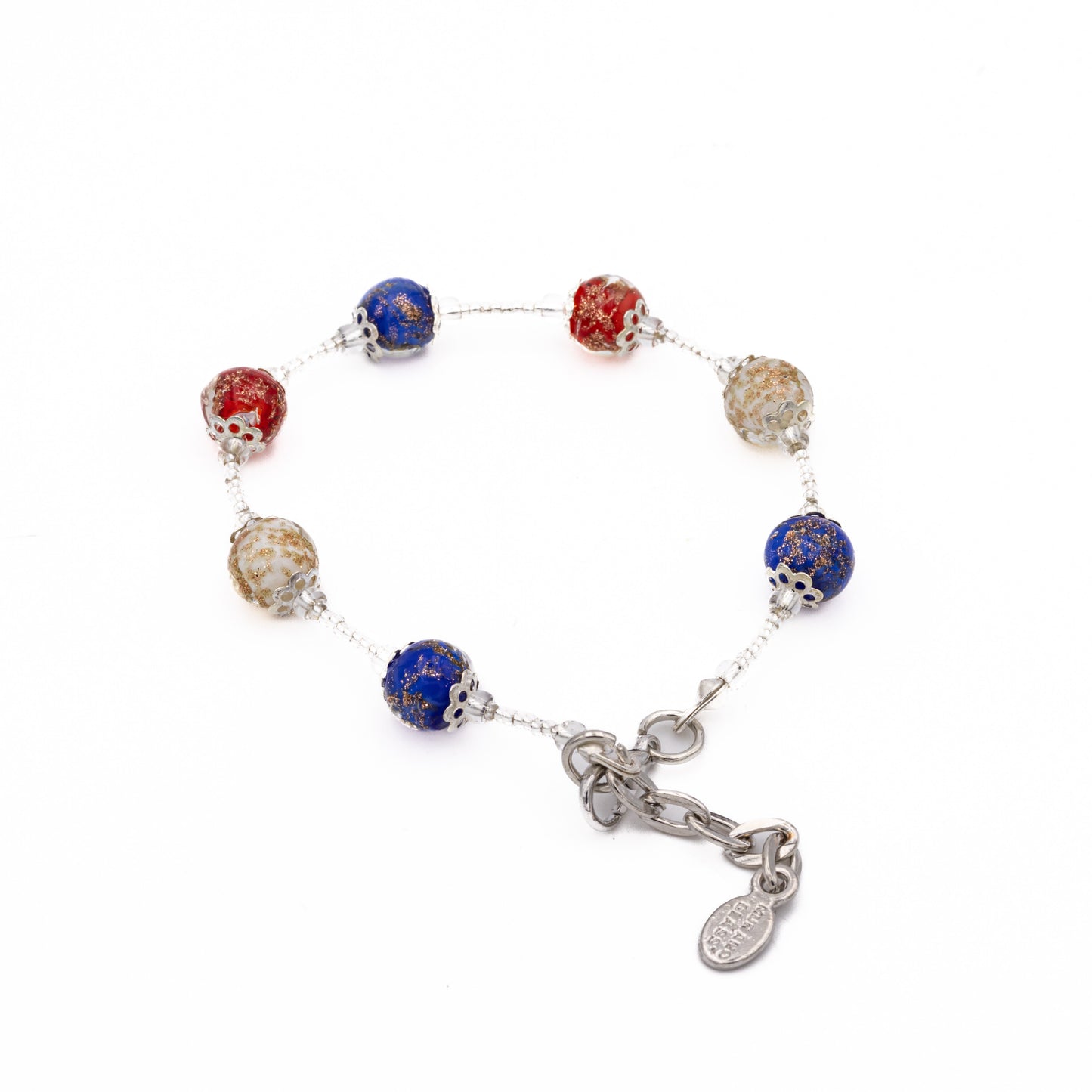 Bracciale VICKY in perle di vetro di Murano idea regalo fashion gioiello elegante