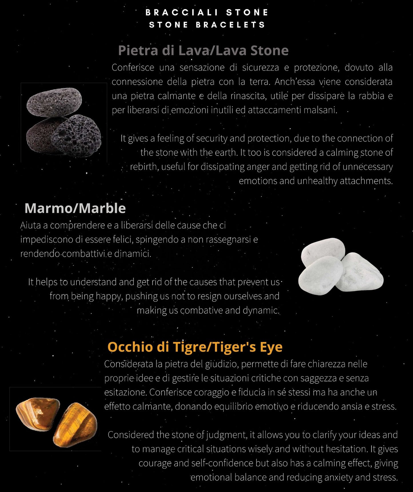 Bracciale STONE in pietre naturali idea regalo donna fashion