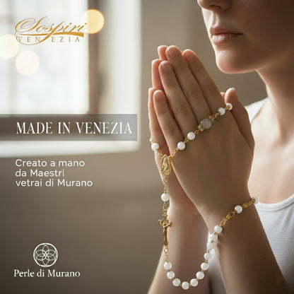 ROSARIO in perle di vetro di Murano idea regalo fashion gioiello elegante
