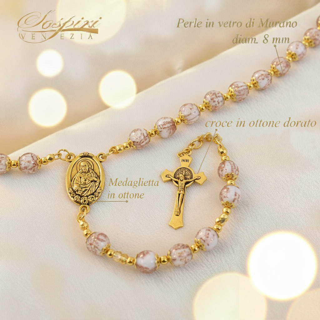 ROSARIO in perle di vetro di Murano idea regalo fashion gioiello elegante