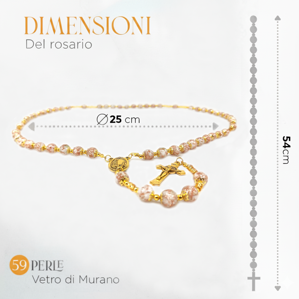 ROSARIO in perle di vetro di Murano idea regalo fashion gioiello elegante