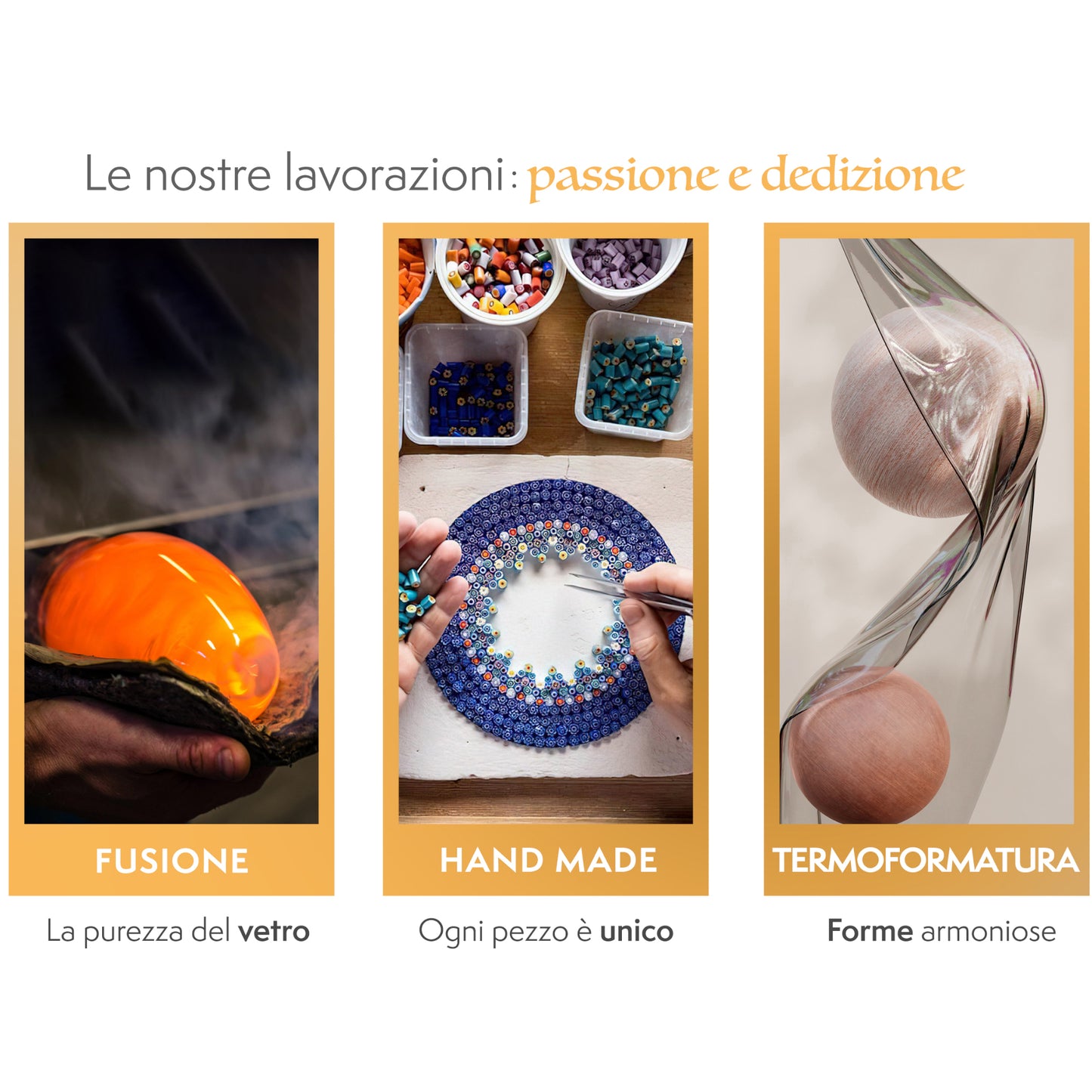 Piatto quadrato in Vetro di Murano, idea regalo bomboniera, decoro oro ALBERO DELLA VITA e Murrine di Murano